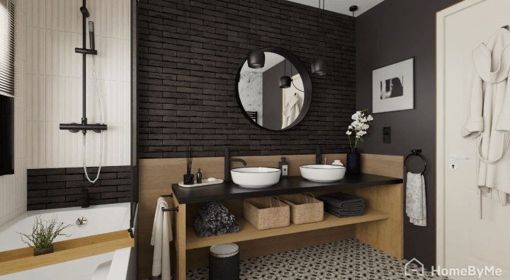 Salle de bain de style industriel