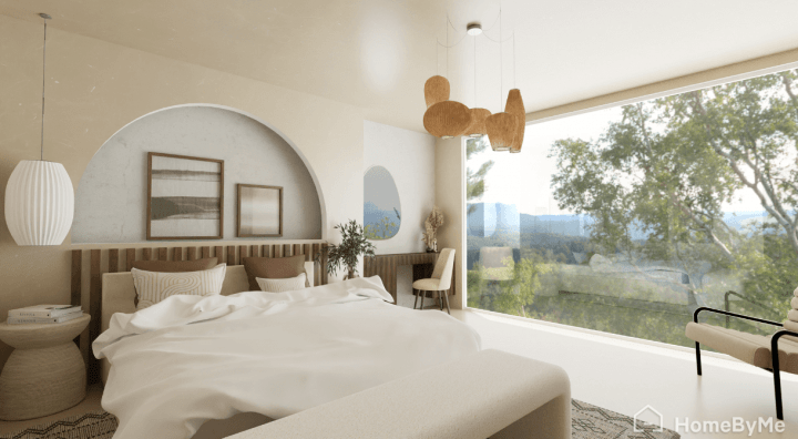 Corner bed arrangement Bedroom style