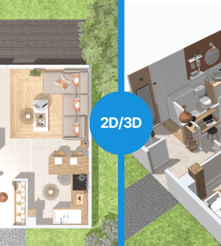 Switch from 2D to 3D floor plan