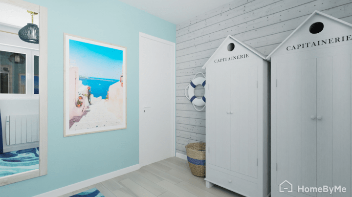 Décoration de chambre de style bord de mer