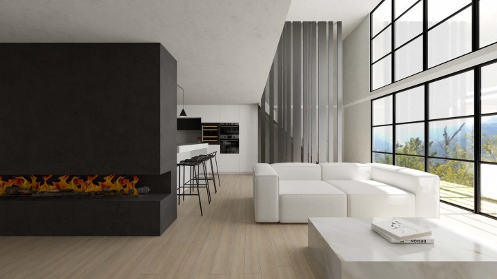 Spacious and simple interior decor