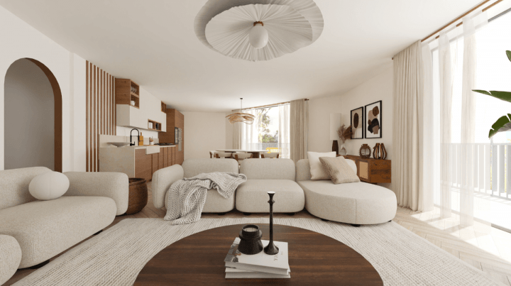 Modern and curvy furniture decor