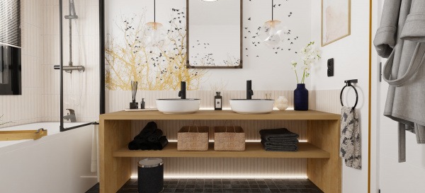 rendu réaliste salle de bain 3d