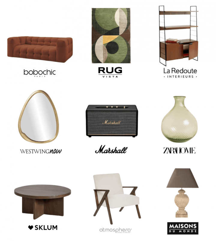 LP SEO Salon ensemble d'articles de marques à retrouver dans le catalogue Homebyme