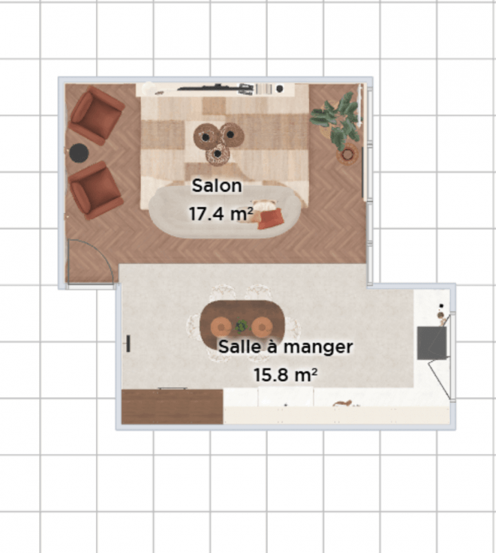 LP SEO Salon Salle à manger plan 2Dd'un projet homebyme