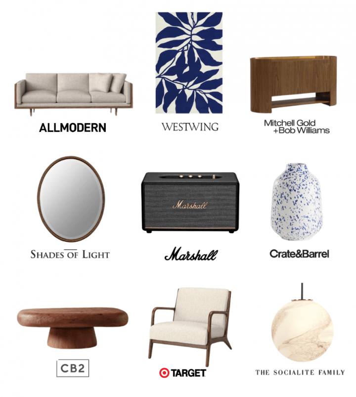 Living room furniture example from the HomeByMe catalog for the UK and US