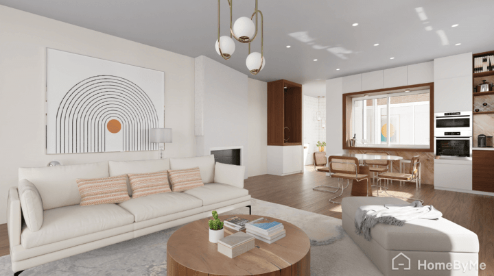 Casa mid-century luminosa y abierta con naturaleza