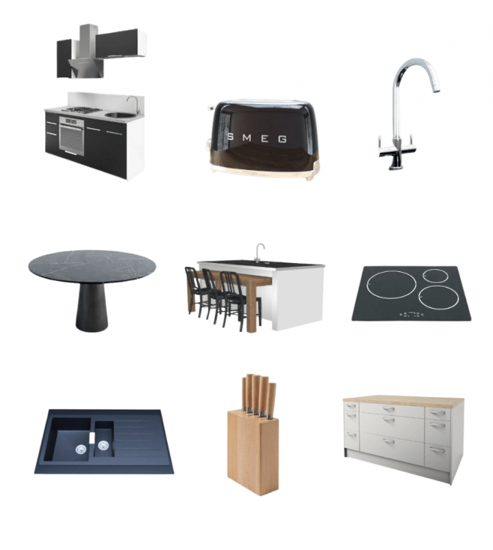 Kitchen layout planner's catalog examples