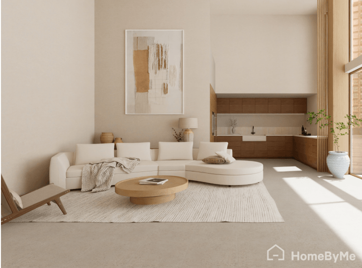 Image of a light and trendy scandinavian interior decor