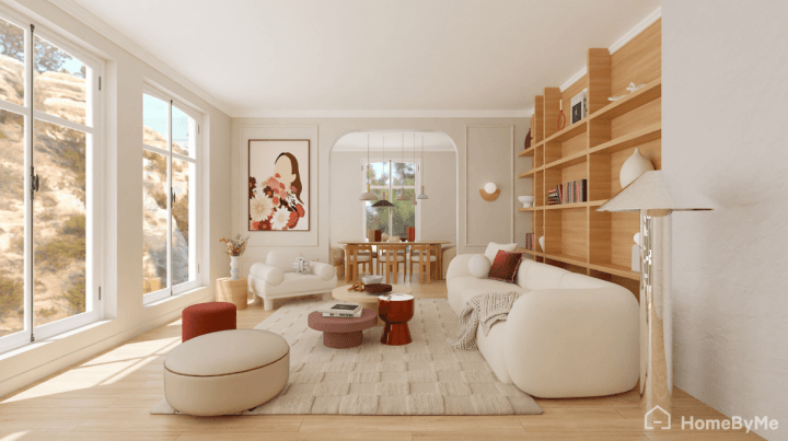 Timeless scandinavian decor with pops of color