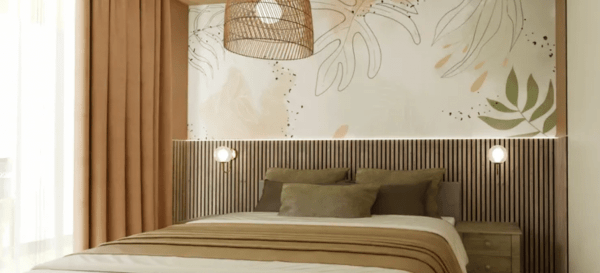 idée déco chambre avec du papier peint - landscape hero