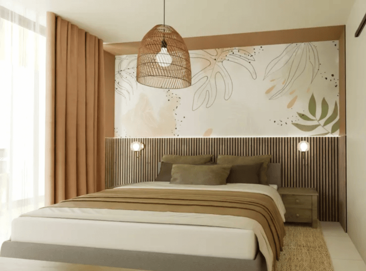idée déco chambre avec du papier peint - landscape hero