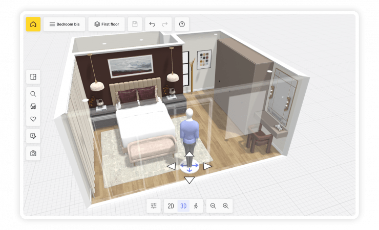 3D bedroom planner Homebyme experience