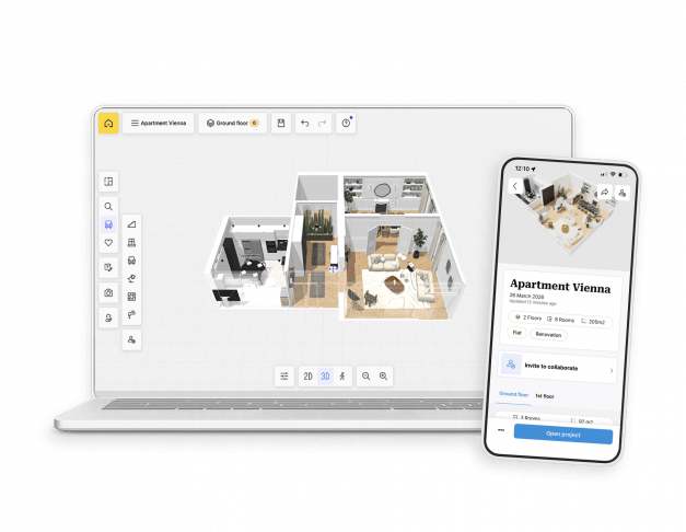 Bring every project you created everywhere with the mobile app