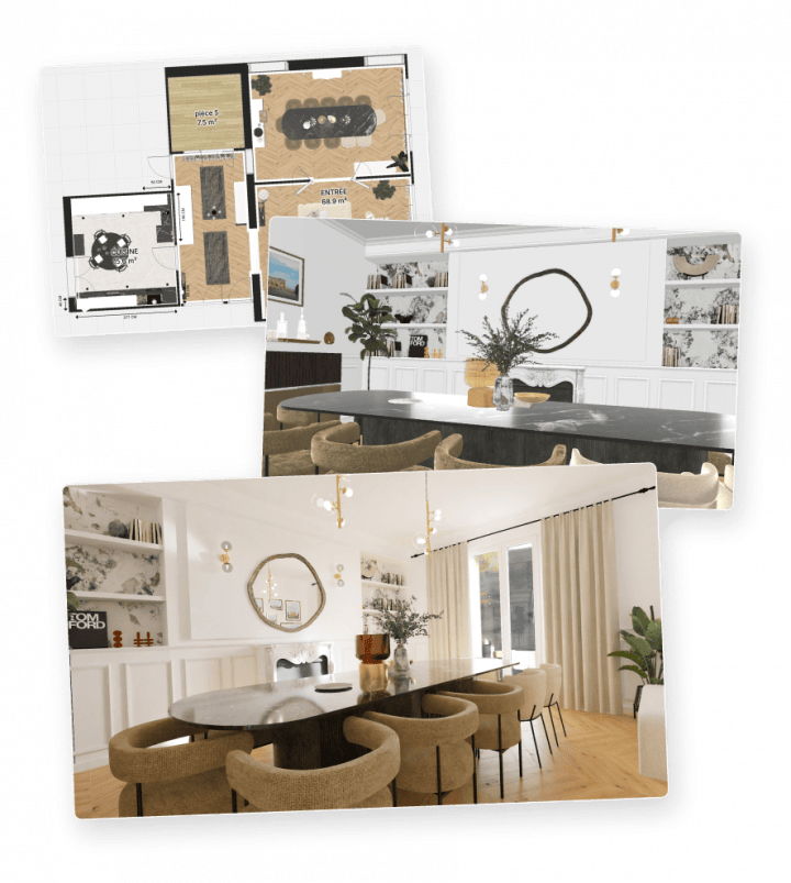 Différentes interfaces 2D et 3D du planner Homebyme
