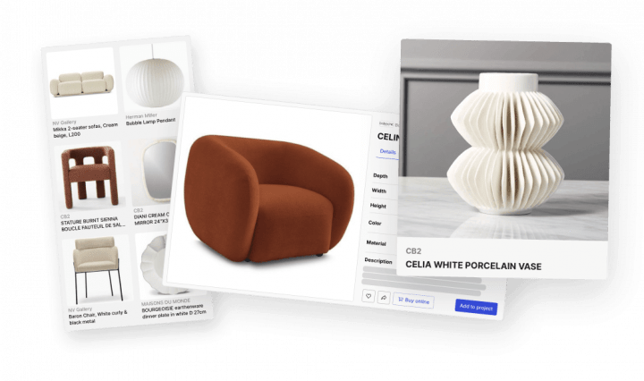 Fiche produit extarite du catalogue homebyme pour le meuble céline